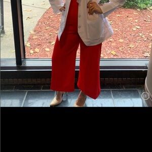 Banana Republic Red Sheath Dress V-Neck Sleeveless Cocktail